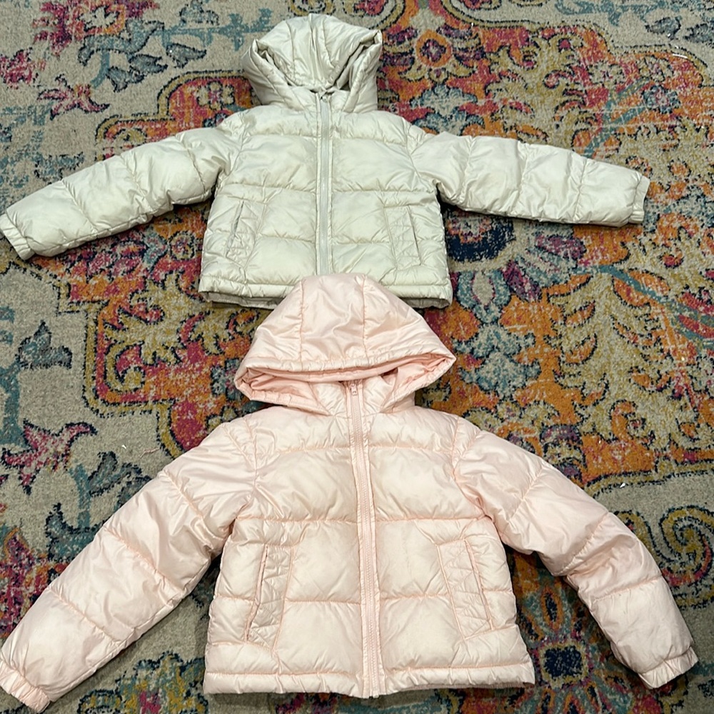Crop puffer jackets